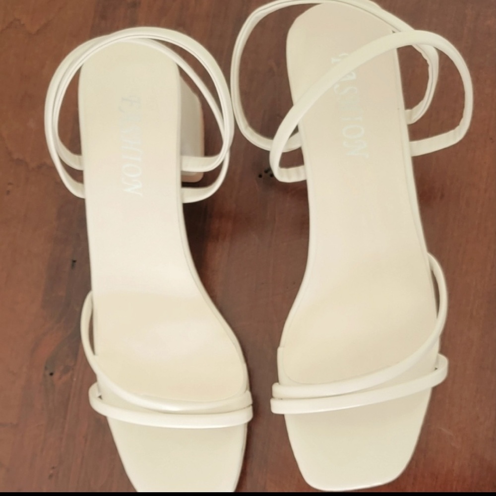 Shein Beige Strappy Heels